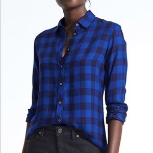 Banana Republic Ruffle Cuff Flannel - 🆕! XS